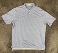 Peter Millar XL Summer Comfort Polo Blue Birdie Shuttlecock Golf Club Logo B