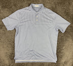 Peter Millar XL Summer Comfort Polo Blue Birdie Shuttlecock Golf Club Logo B
