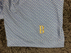 Peter Millar XL Summer Comfort Polo Blue Birdie Shuttlecock Golf Club Logo B