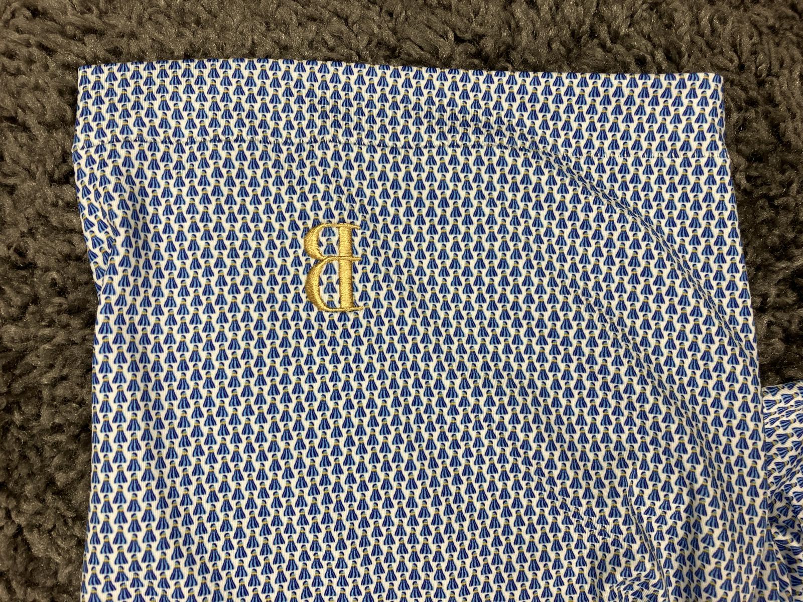 Peter Millar XL Summer Comfort Polo Blue Birdie Shuttlecock Golf Club Logo B