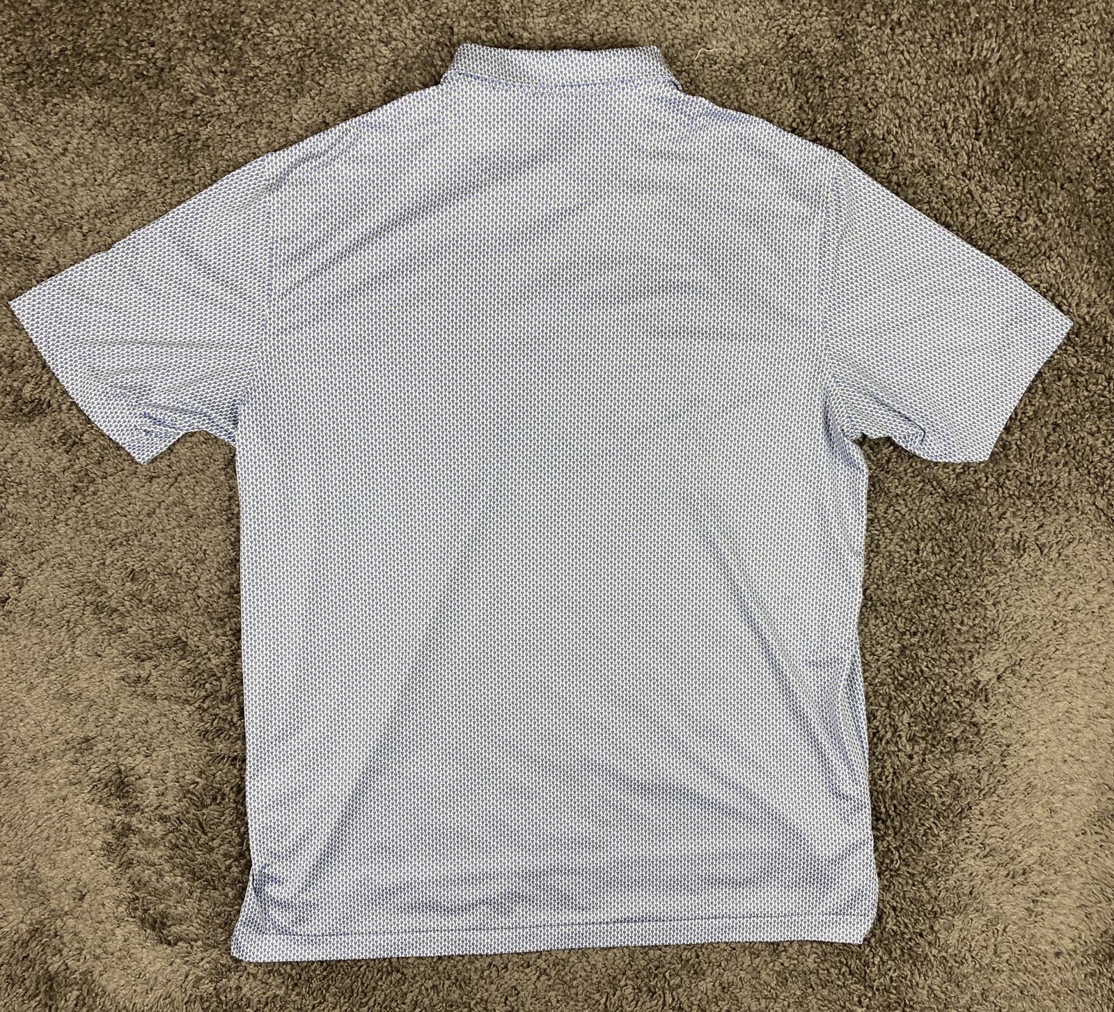 Peter Millar XL Summer Comfort Polo Blue Birdie Shuttlecock Golf Club Logo B