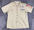 Vintage Boy Scouts of America BSA Uniform Shirt Assistant Scoutmaster 255 Tan XL