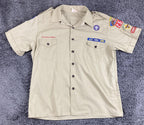 Vintage Boy Scouts of America BSA Uniform Shirt Assistant Scoutmaster 255 Tan XL