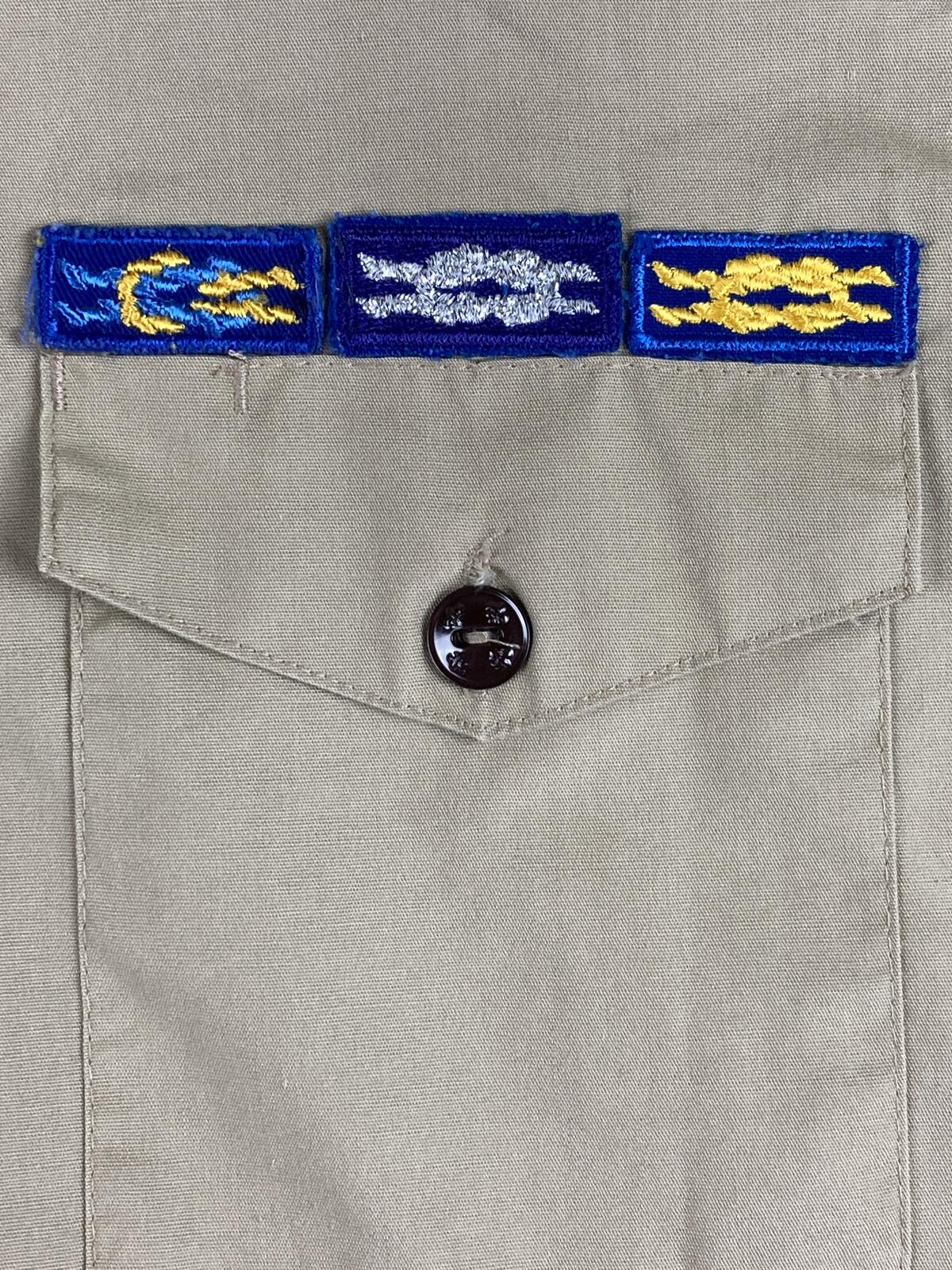 Vintage Boy Scouts of America BSA Uniform Shirt Assistant Scoutmaster 255 Tan XL
