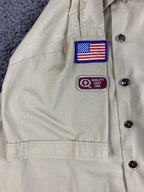 Vintage Boy Scouts of America BSA Uniform Shirt Assistant Scoutmaster 255 Tan XL
