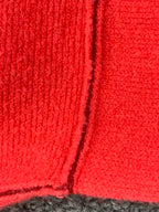 MOTH by Anthropologie Sweater Red Alpaca Wool Blend Short Sleeve Women M