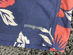 Vintage Patagonia Blue Hibiscus Wavefarer Board Shorts Swim Trunks Floral VTG 36