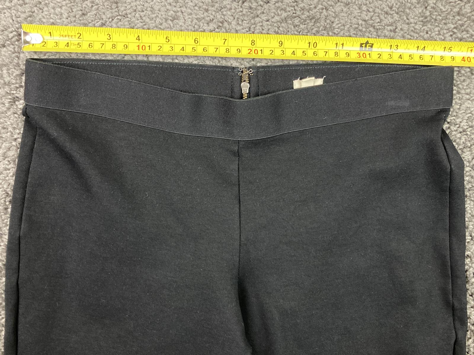 J. Crew Pixie Pant  Black Ponte Knit Back Zip Skinny Legging Work Stretch Sz 10R