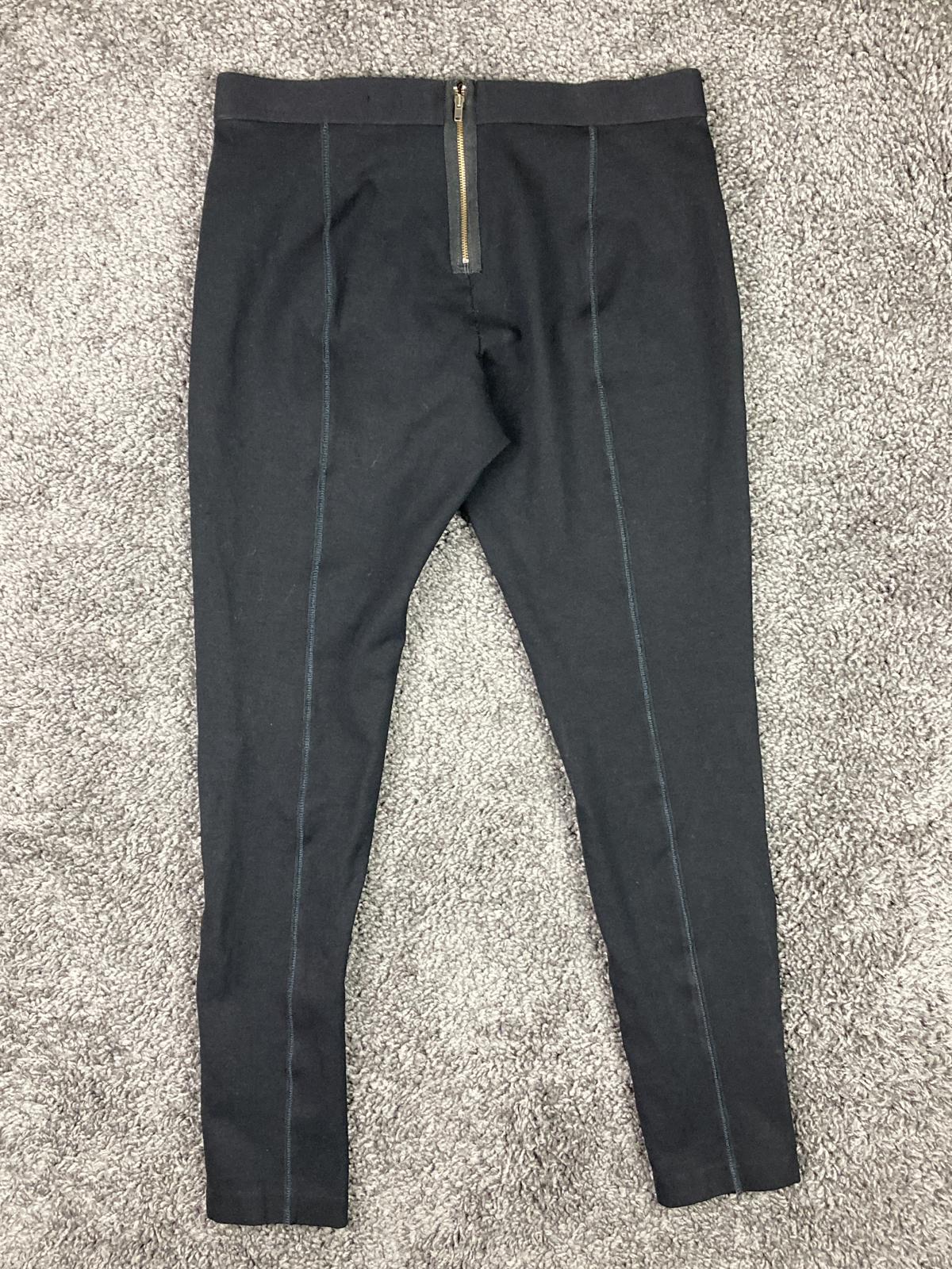 J. Crew Pixie Pant  Black Ponte Knit Back Zip Skinny Legging Work Stretch Sz 10R