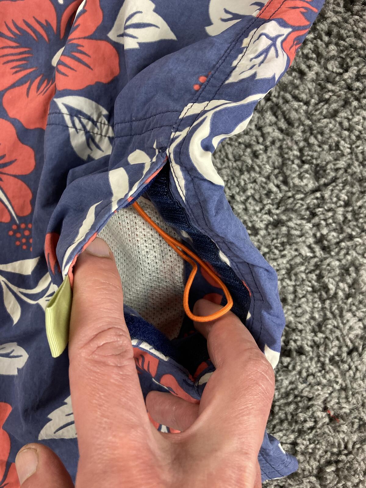 Vintage Patagonia Blue Hibiscus Wavefarer Board Shorts Swim Trunks Floral VTG 36