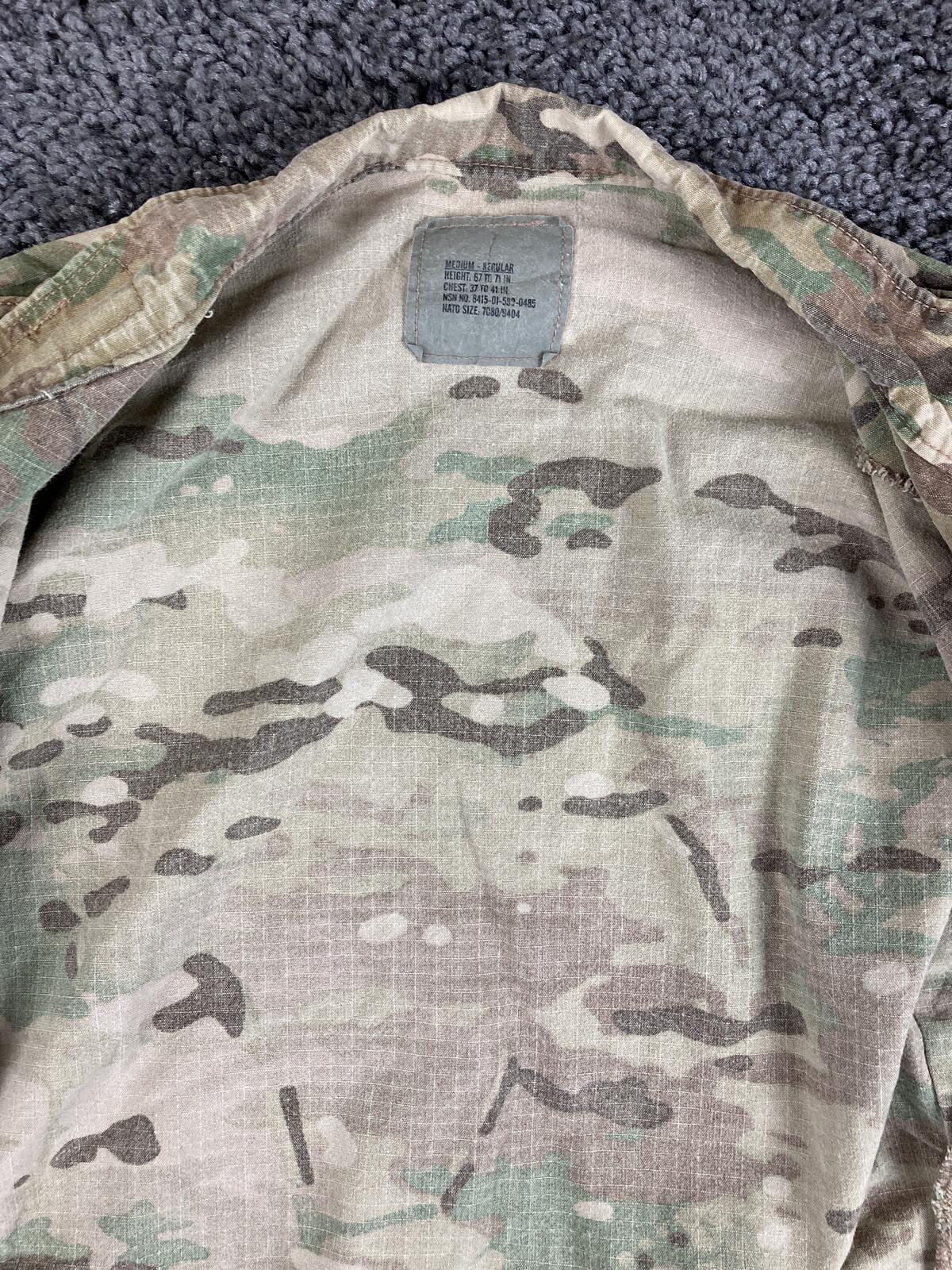 US Army OCP Combat Coat Mens Regular Multicam Camo Jacket FR Sz Medium