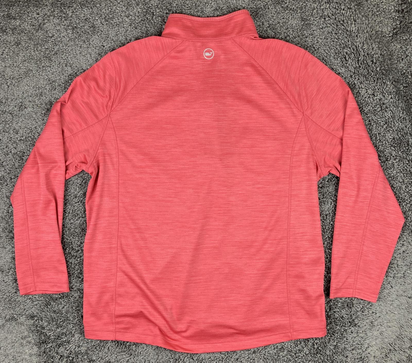 Vineyard Vines Sankaty Performance 1/4 Zip Pullover Mens Sailors Red Golf Top XL