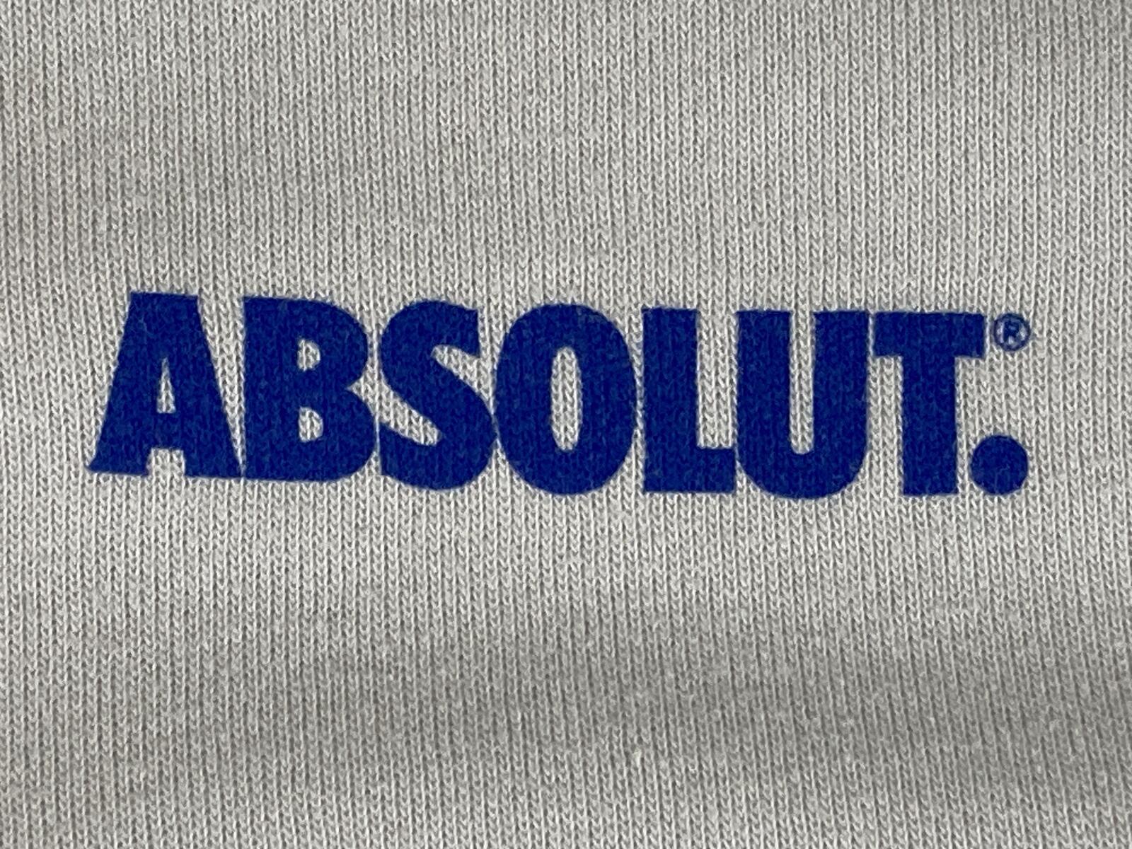 Absolut Vodka Sweatshirt Mens Light Gray Fleece Crewneck Pullover Sweater Sz XL