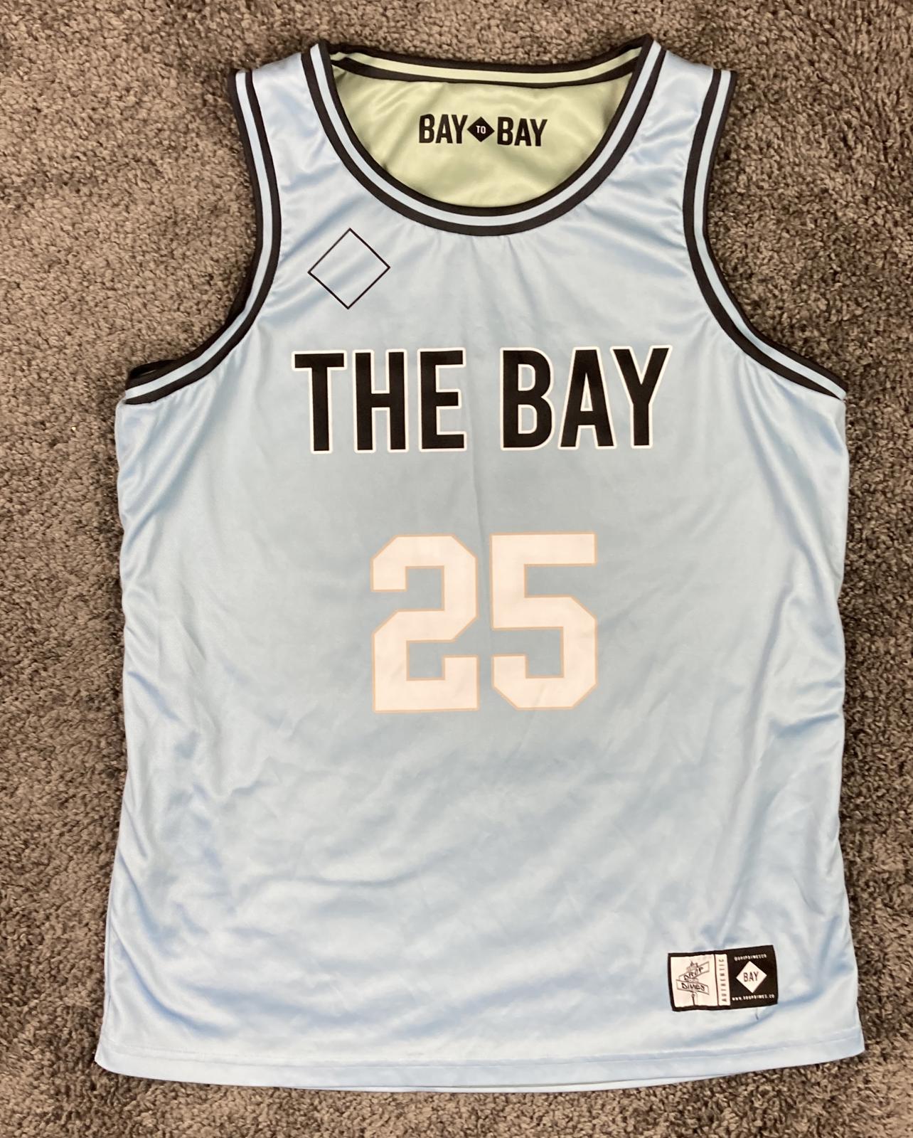 Drop Dimes Co. x Bay to Bay Volleyball Reversible Jersey #25 Light Blue Sz Large