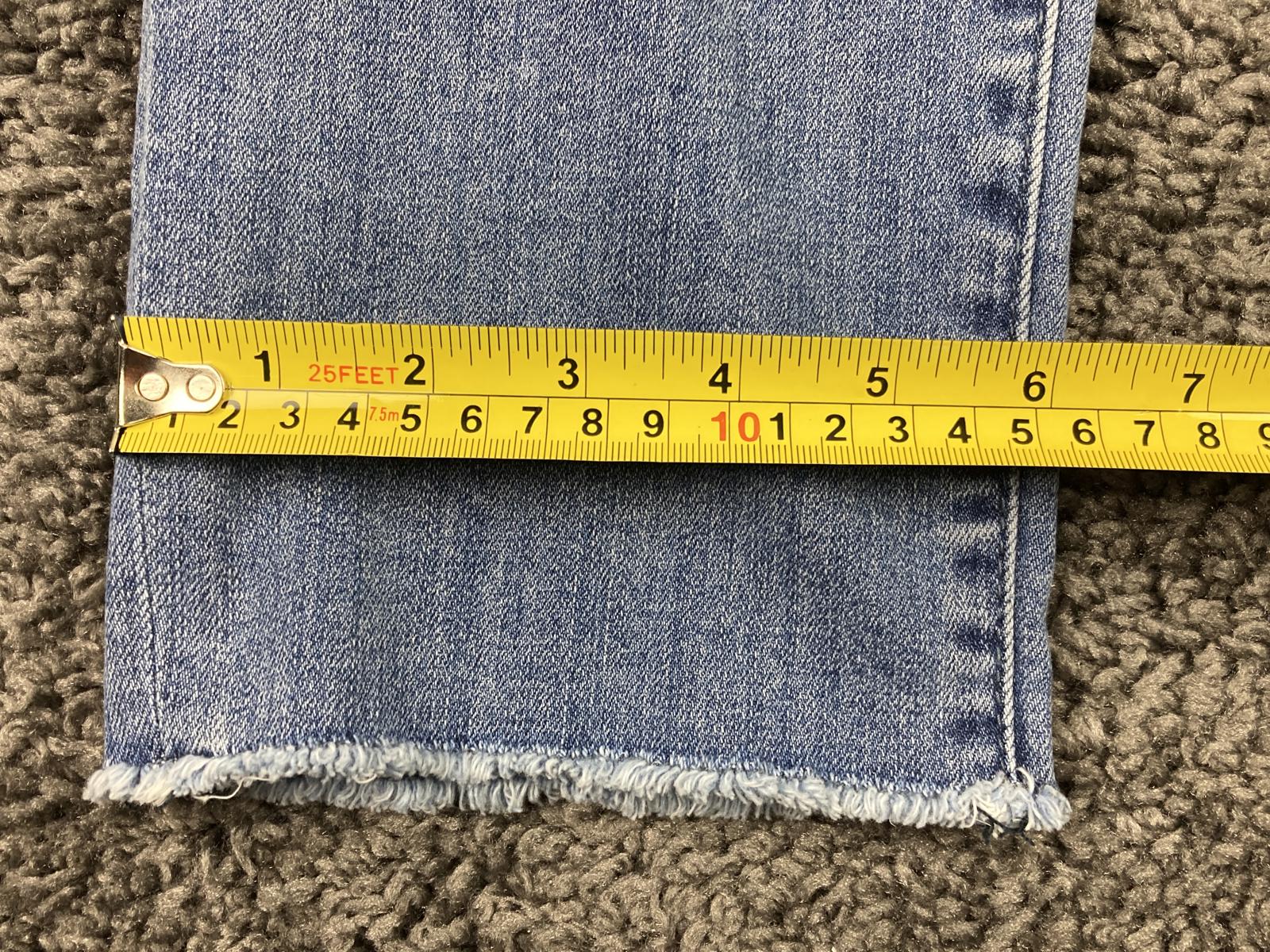 KUT from the Kloth Catherine Jeans  Womens Crop Straight Leg Raw Hem Sz 10