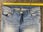 KUT from the Kloth Catherine Jeans  Womens Crop Straight Leg Raw Hem Sz 10