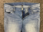 KUT from the Kloth Catherine Jeans  Womens Crop Straight Leg Raw Hem Sz 10