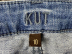 KUT from the Kloth Catherine Jeans  Womens Crop Straight Leg Raw Hem Sz 10