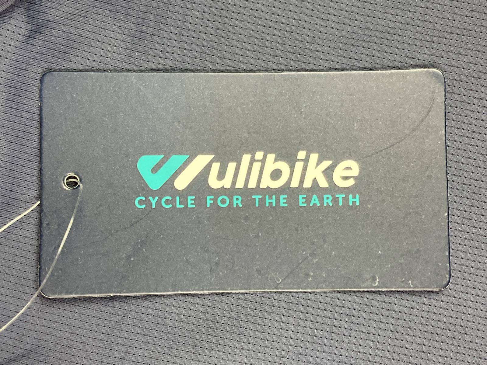Wulibike Men’s Cycling Jersey Blue Short Sleeve 3-Pocket Full Zip Top Size M NWT