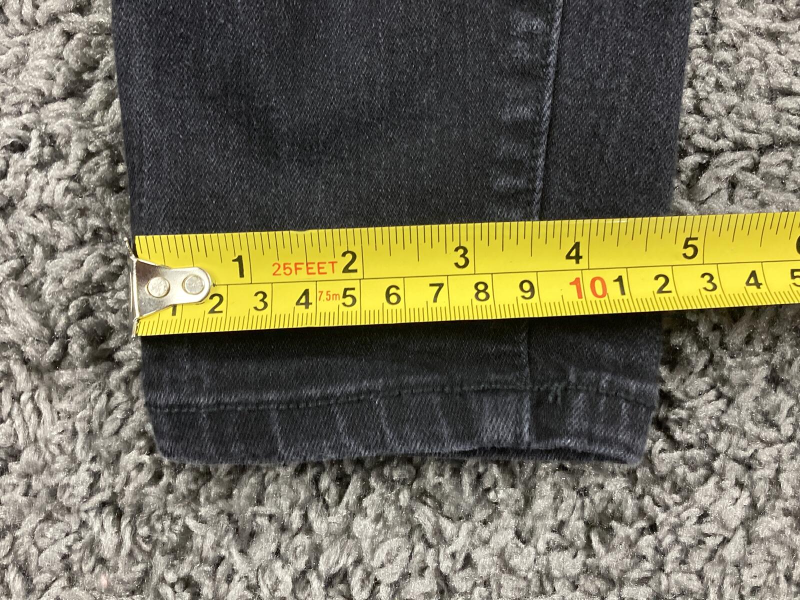 Spanx Jean-ish Ankle Leggings Black Skinny Slimming Pull On Jeggings Sz Medium