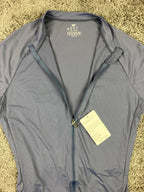 Wulibike Men’s Cycling Jersey Blue Short Sleeve 3-Pocket Full Zip Top Size M NWT