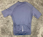 Wulibike Men’s Cycling Jersey Blue Short Sleeve 3-Pocket Full Zip Top Size M NWT