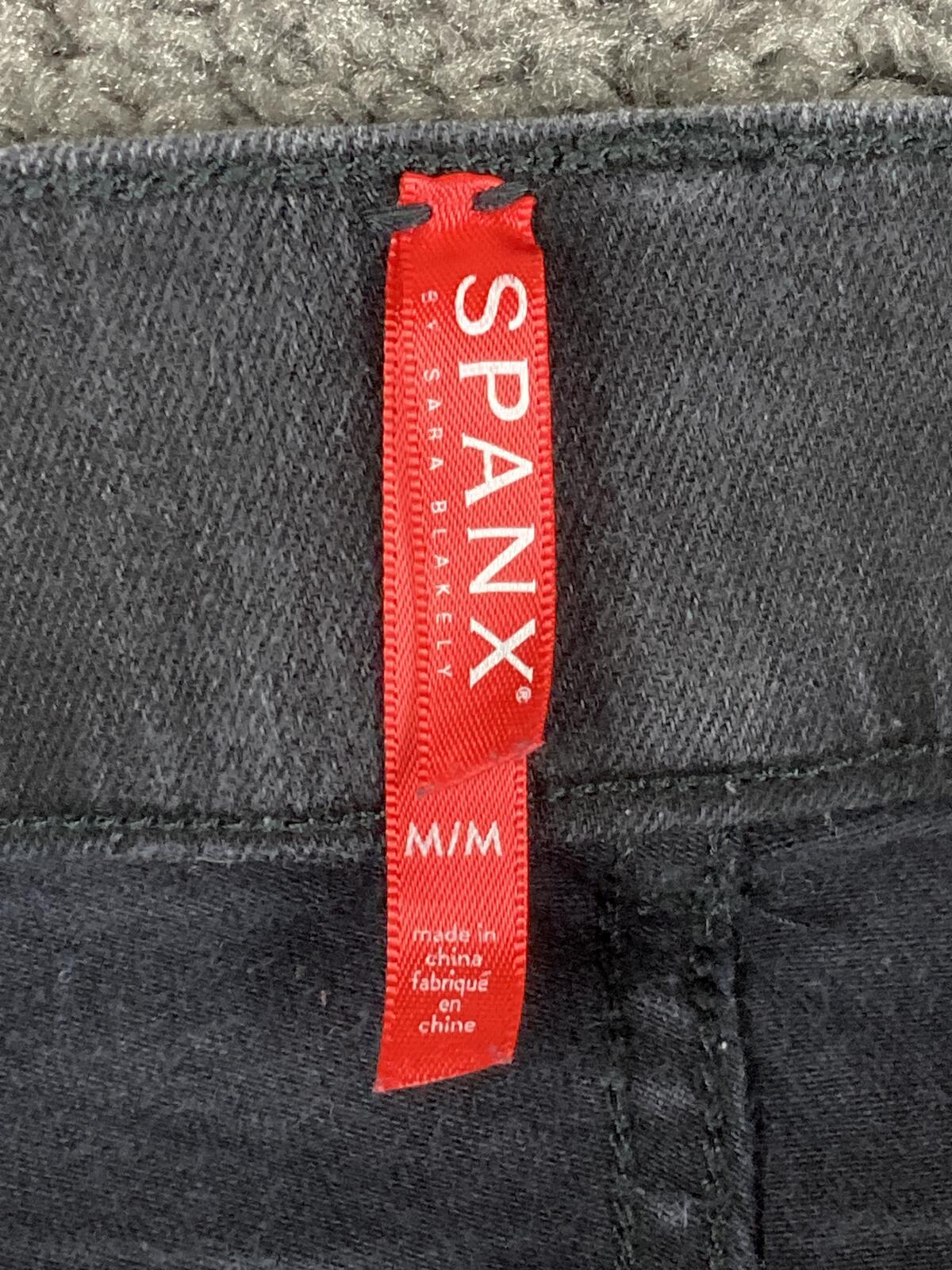 Spanx Jean-ish Ankle Leggings Black Skinny Slimming Pull On Jeggings Sz Medium