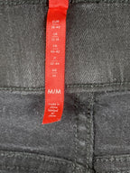 Spanx Jean-ish Ankle Leggings Black Skinny Slimming Pull On Jeggings Sz Medium