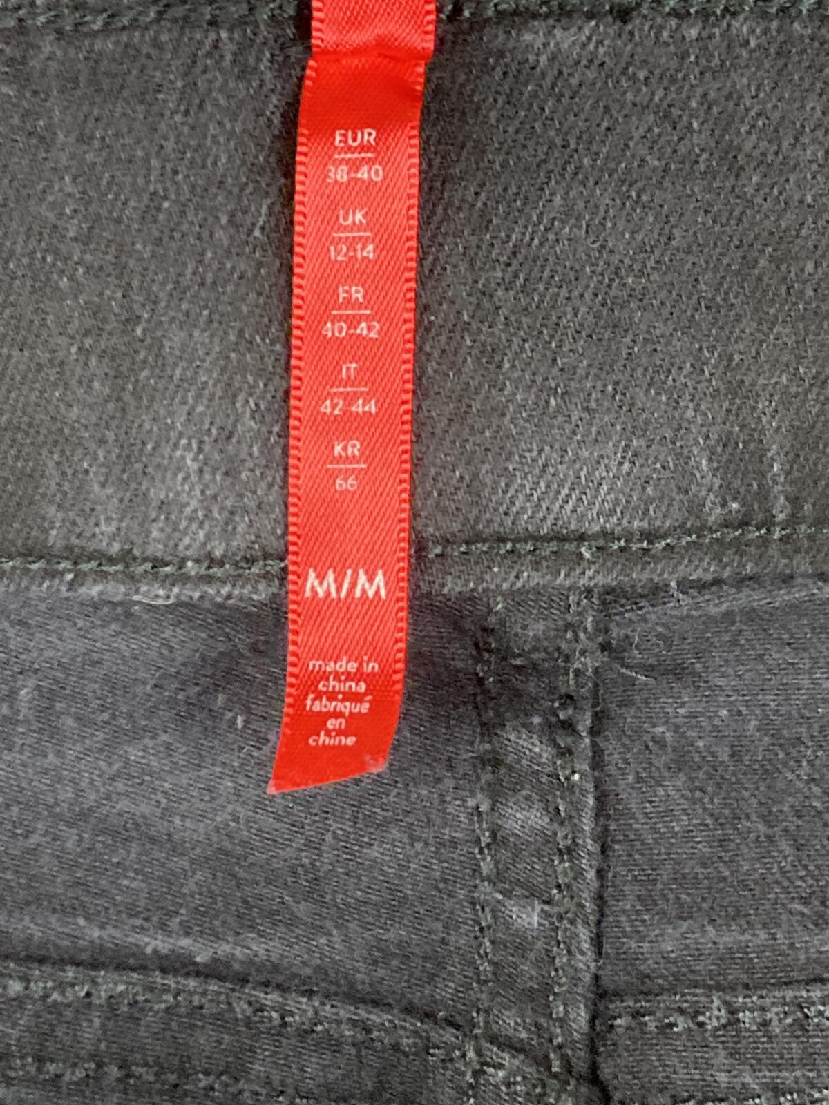 Spanx Jean-ish Ankle Leggings Black Skinny Slimming Pull On Jeggings Sz Medium