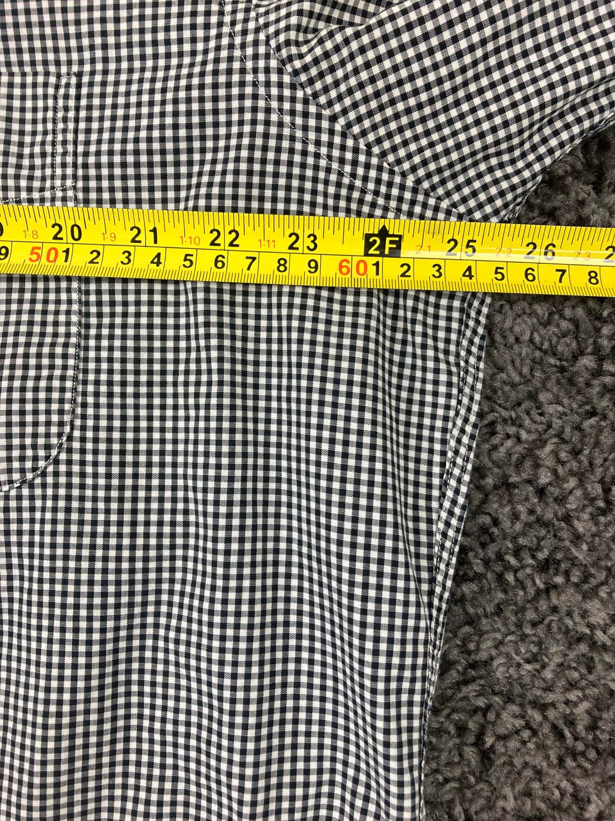 Huntington Mens Dress Shirt 100% Egyptian Cotton Black White Gingham Sz  17 34