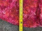Georg Roth Los Angeles Floral Rose Shirt Women's Pink Cotton Velvet Trim Sz L