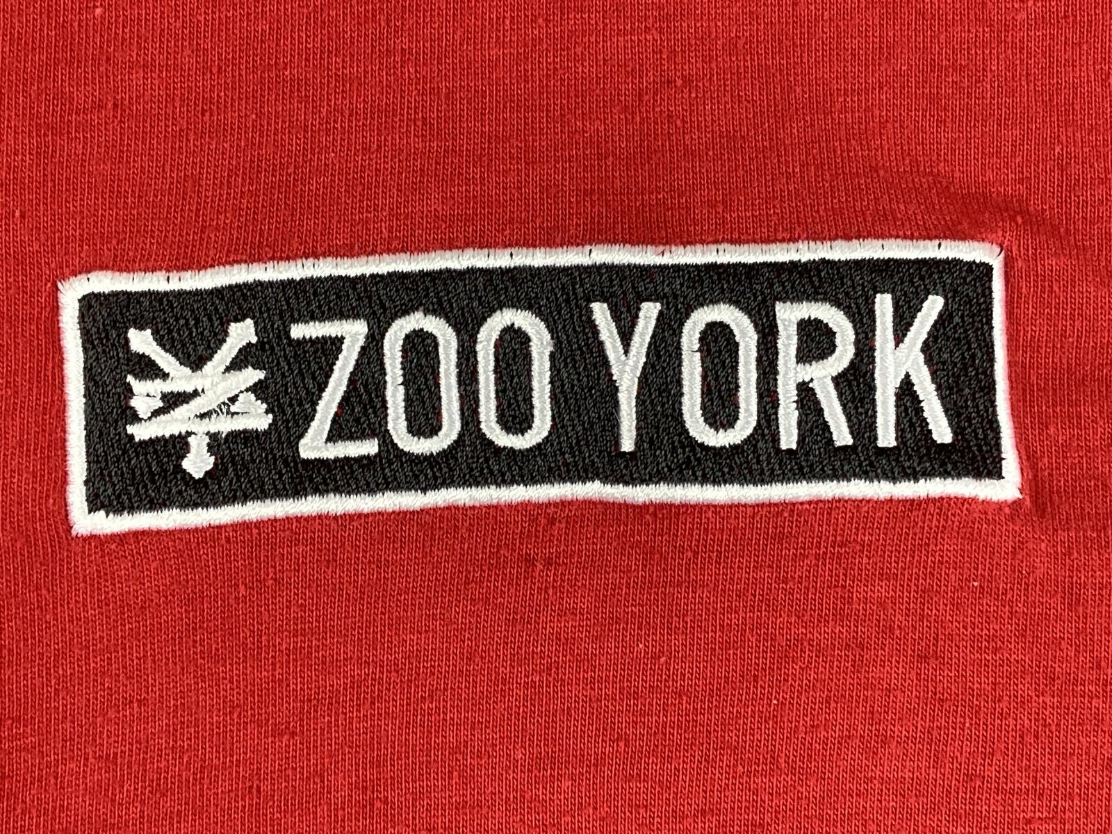 Zoo York Hoodie Mens Red Black Layered Long Sleeve Skate Pullover Pocket Sz S