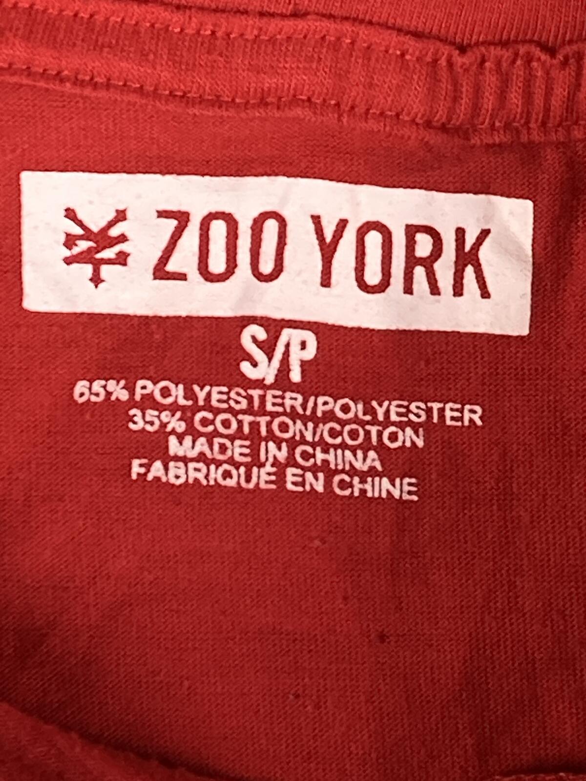 Zoo York Hoodie Mens Red Black Layered Long Sleeve Skate Pullover Pocket Sz S