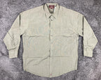 VTG 90s Nordstrom Sailboat Logo Dress Shirt Tan 100s 2-Ply Cotton Sz 16.5 34 NWT