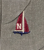 VTG 90s Nordstrom Sailboat Logo Dress Shirt Tan 100s 2-Ply Cotton Sz 16.5 34 NWT