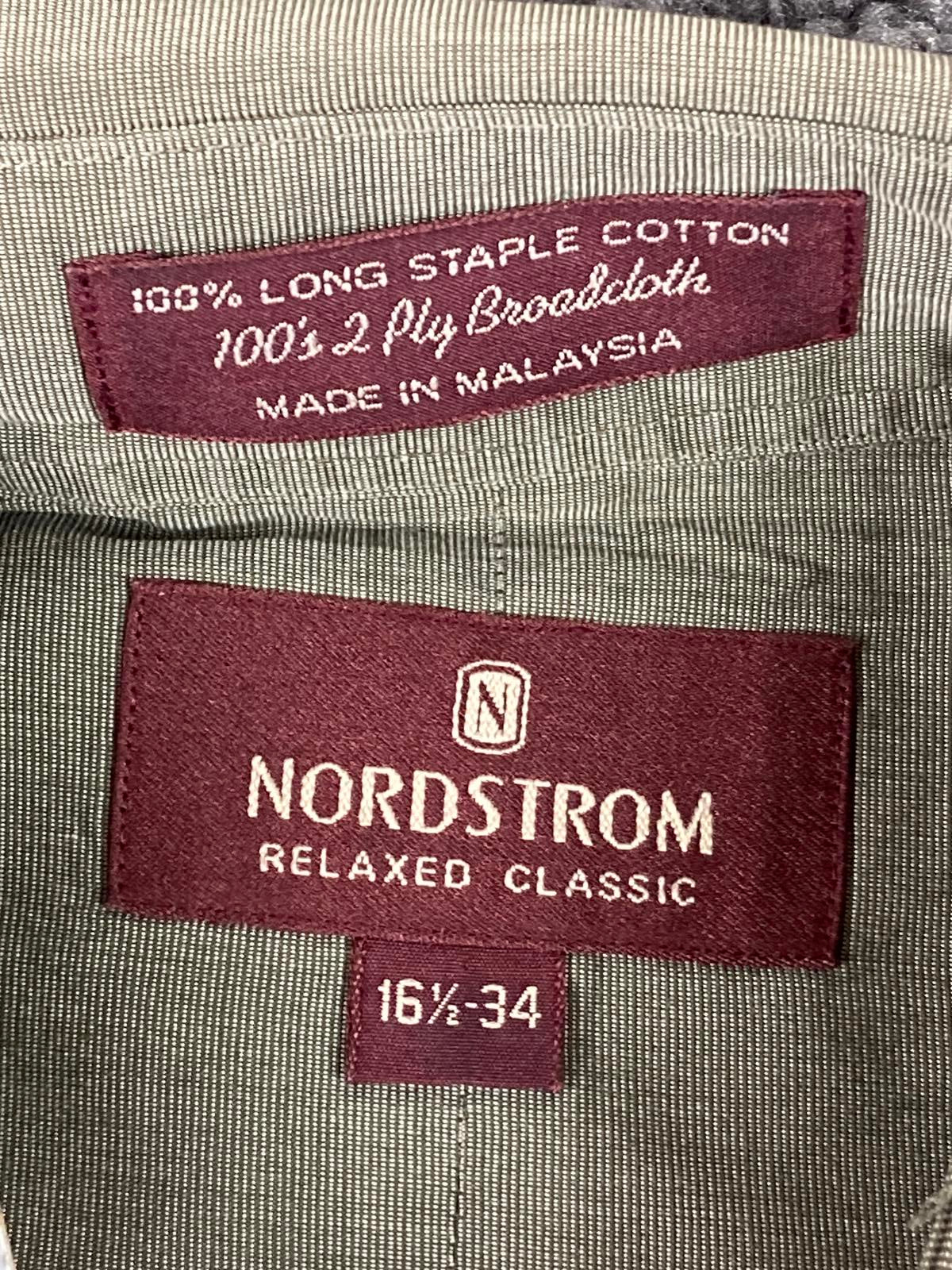 VTG 90s Nordstrom Sailboat Logo Dress Shirt Tan 100s 2-Ply Cotton Sz 16.5 34 NWT