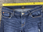 Hudson Krista Super Skinny Jeans Womens Distressed Blue Crop Ankle Stretch Sz 28