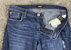 Hudson Krista Super Skinny Jeans Womens Distressed Blue Crop Ankle Stretch Sz 28