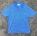 Tommy Bahama Men Sz L Blue Modal Polo Shirt Soft Marlin Logo Lightweight