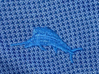 Tommy Bahama Men Sz L Blue Modal Polo Shirt Soft Marlin Logo Lightweight