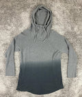 CALIA Carrie Underwood Effortless Ombre Hoodie Tunic Cashmere Blend Gray Sz M