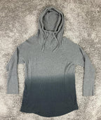 CALIA Carrie Underwood Effortless Ombre Hoodie Tunic Cashmere Blend Gray Sz M