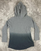 CALIA Carrie Underwood Effortless Ombre Hoodie Tunic Cashmere Blend Gray Sz M