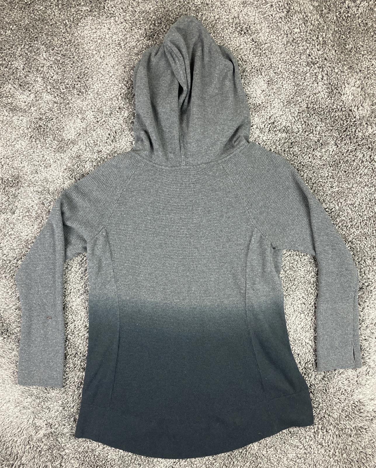 CALIA Carrie Underwood Effortless Ombre Hoodie Tunic Cashmere Blend Gray Sz M