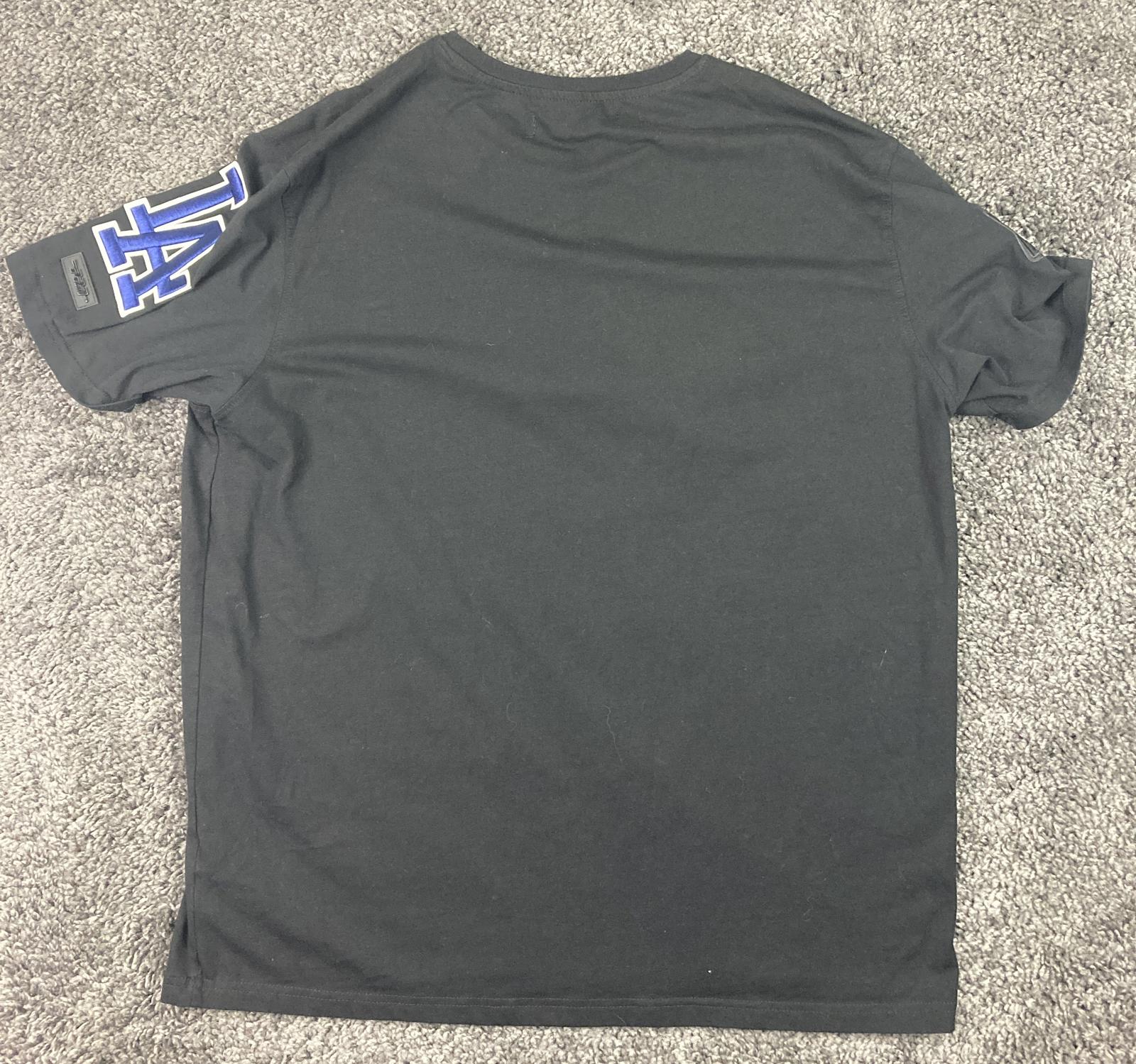 Los Angeles Dodgers Men 2XL Black Shirt 2020 World Series Champions 100% Cotton