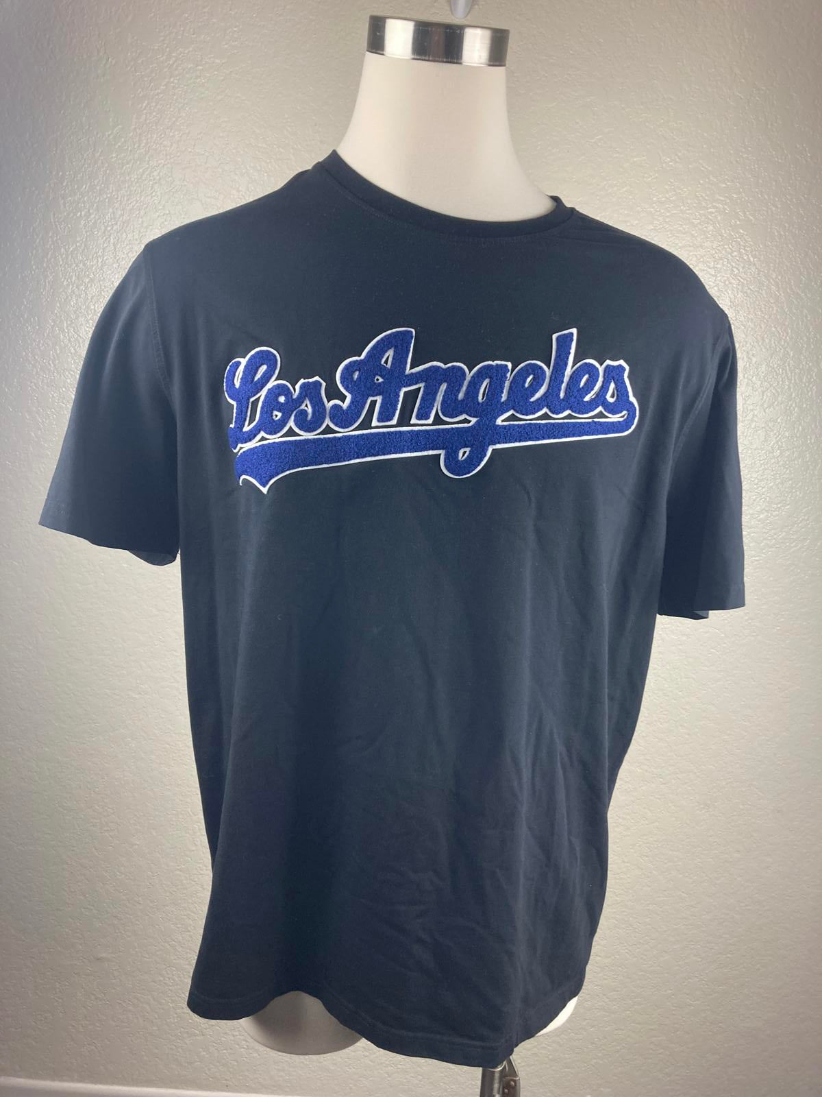 Los Angeles Dodgers Men 2XL Black Shirt 2020 World Series Champions 100% Cotton