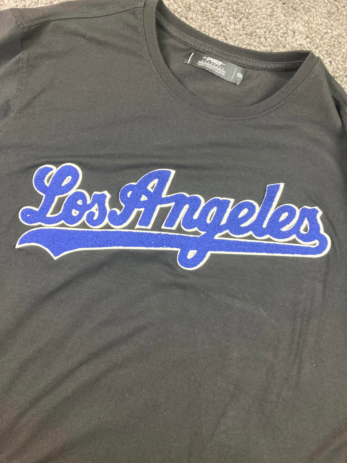 Los Angeles Dodgers Men 2XL Black Shirt 2020 World Series Champions 100% Cotton