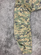 Tru-Spec BDU Camo Combat Jacket Shirt Regular Digital Woodland German Flag Sz L