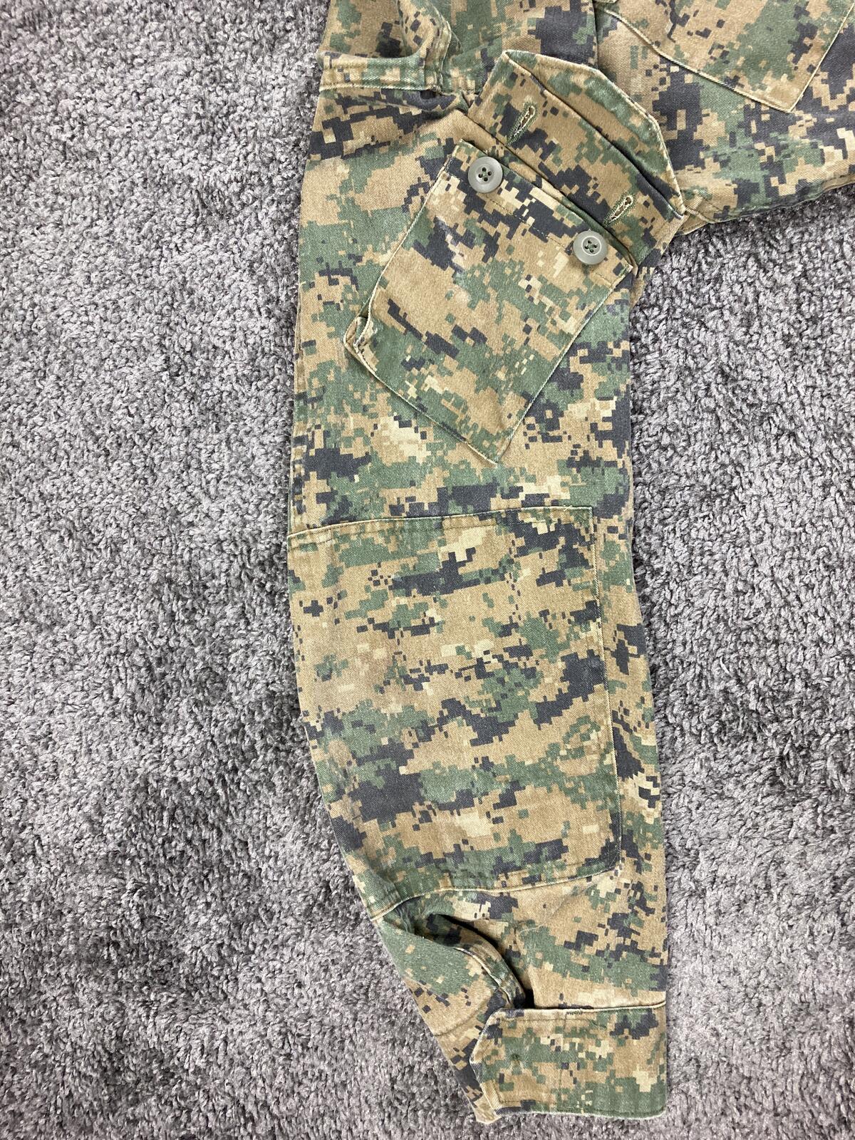 Tru-Spec BDU Camo Combat Jacket Shirt Regular Digital Woodland German Flag Sz L