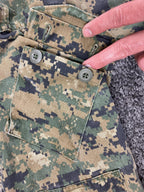Tru-Spec BDU Camo Combat Jacket Shirt Regular Digital Woodland German Flag Sz L
